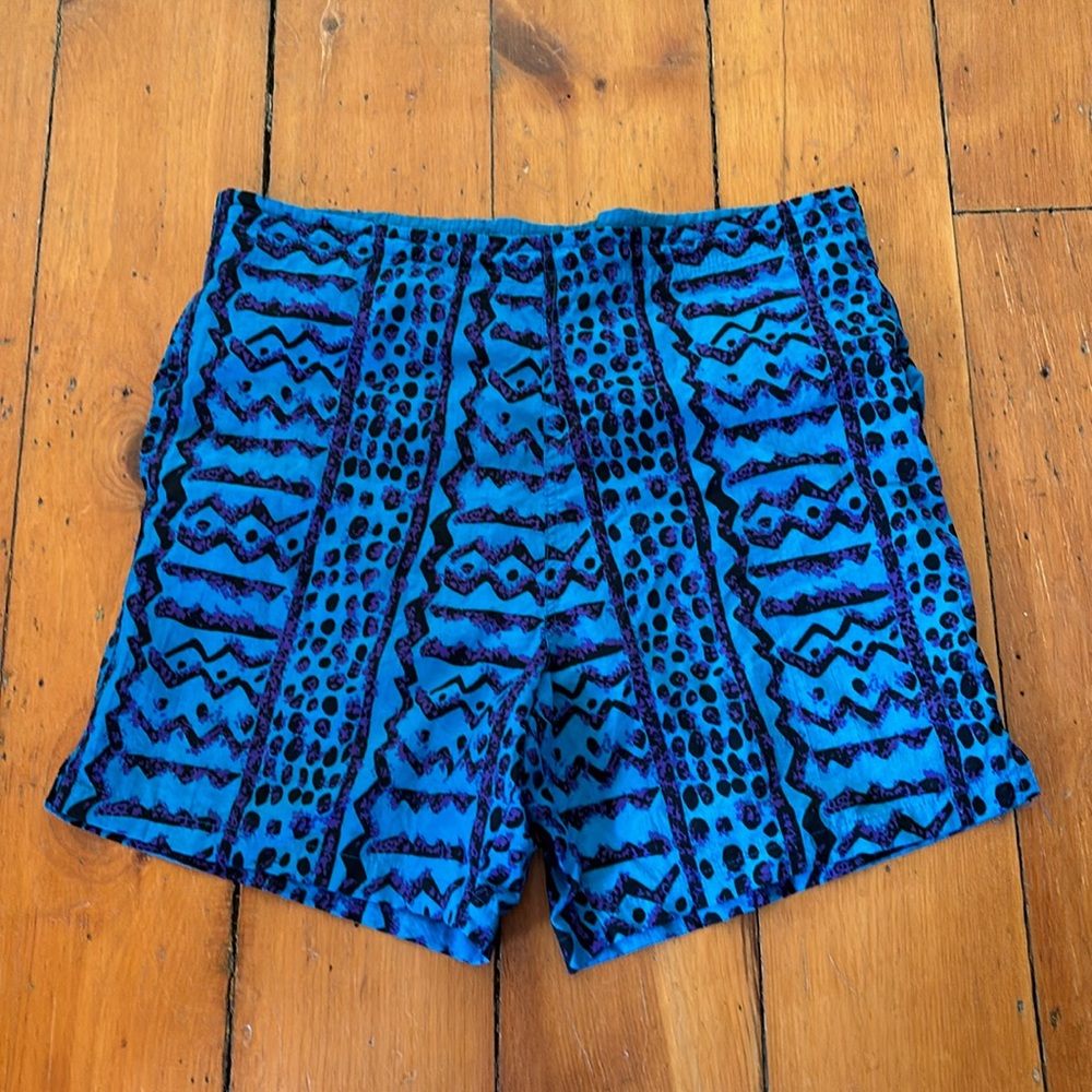 Vintage mesh lined nylon shorts